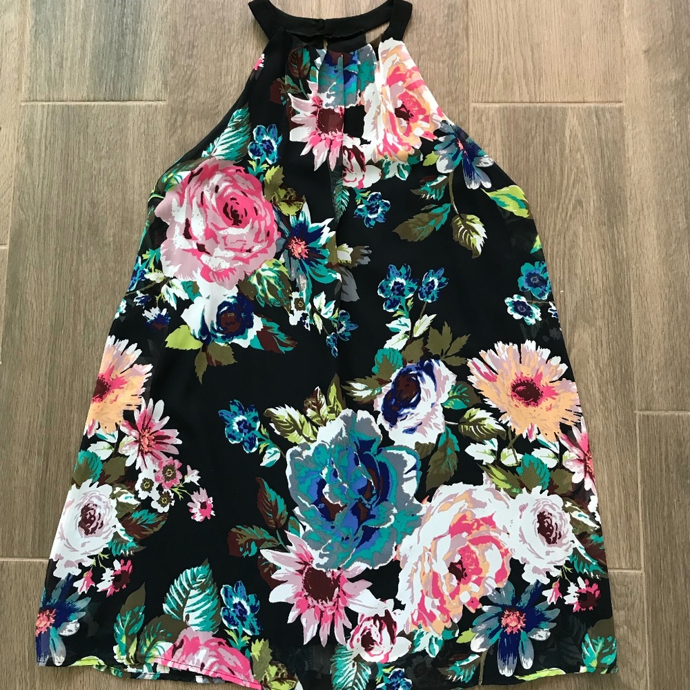 Black floral dress